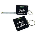 Measuring Tape Keychain With Level - BLACK